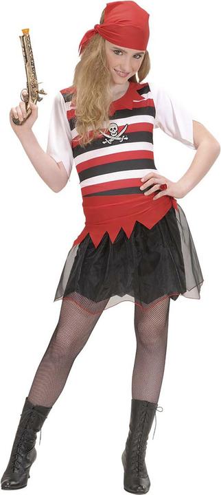 Image du produit Widmann Piratenkostüm Mädchen mit Kleid, Gürtel, Kopftuch (128)
