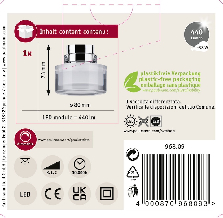 Image du produit Paulmann Luminaires Topa (420 lm)