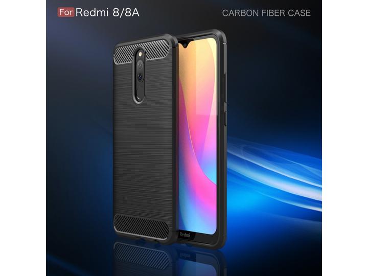 Produktbild Screenguard Xiaomi Redmi 8 Hülle Carbon Brushed Soft TPU (Xiaomi Redmi 8)