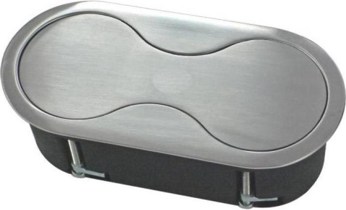 Produktbild Thebo Einbausteckdose Edelstahl Küchen-Steckdose 2x Schuko *552702