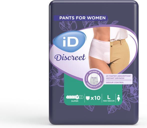 Produktbild ID Discreet Pants L Super Beutel 10 Stk (10 x, L)