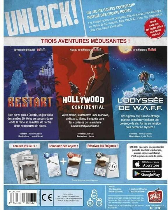 Actual product image Asmodée Unlock! Extraordinary Adventures (French, 1 - 5 Players)