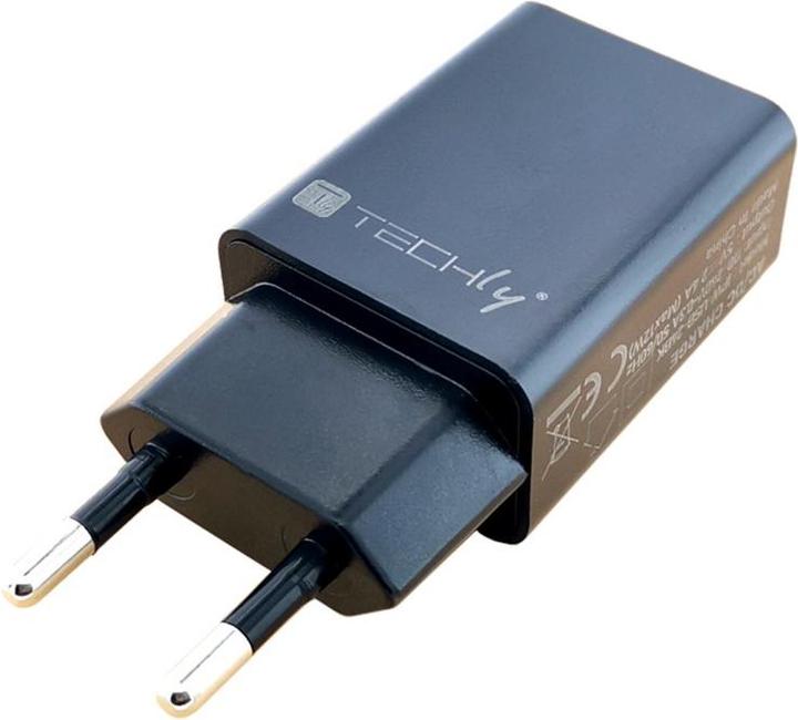 Produktbild Techly USB-A Wandladegerät 5V 2.4A für Smartphone oder Tablet (12 W)
