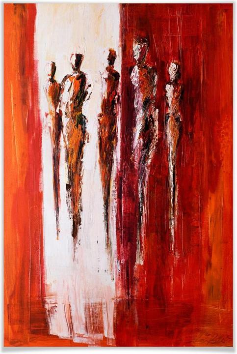 Trenddeko Schüssler - Fünf Figuren in Rot