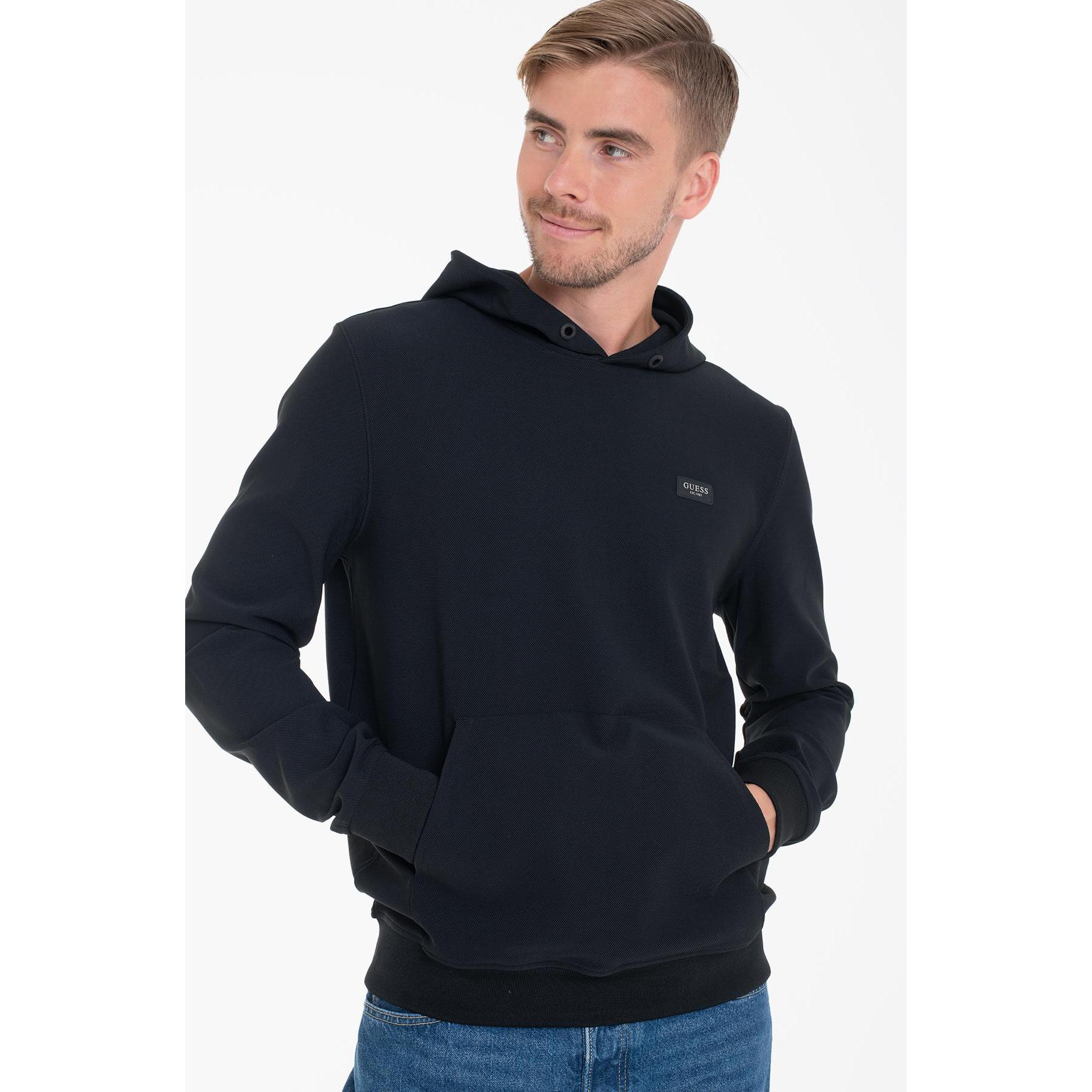 Guess, Herren, Pullover, Tech, Schwarz, (S)