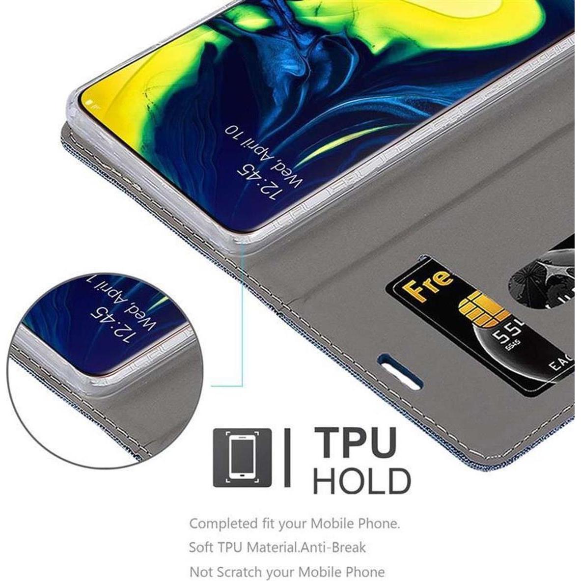Thumbnail - Cadorabo Book Jeans Optik Cover (Samsung Galaxy A80), Smartphone Hülle, Blau