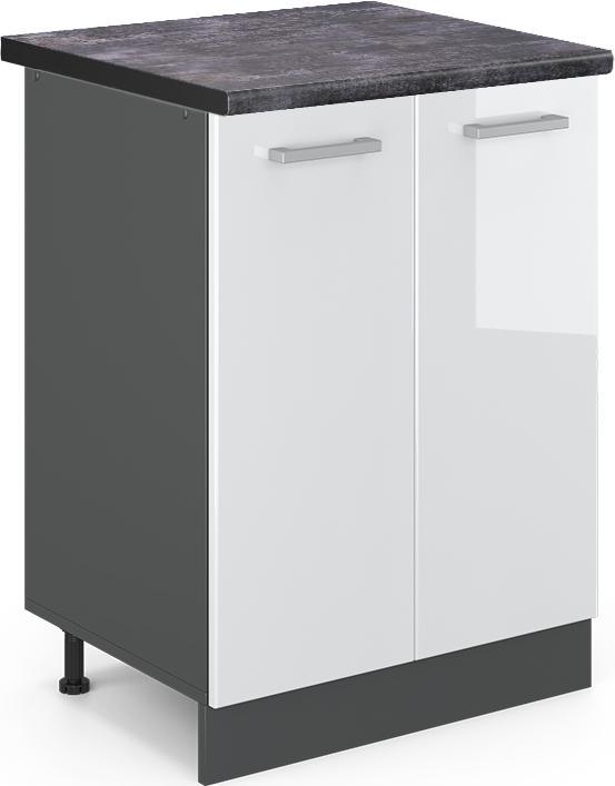 Anthrazit, Weiss Hochglanz