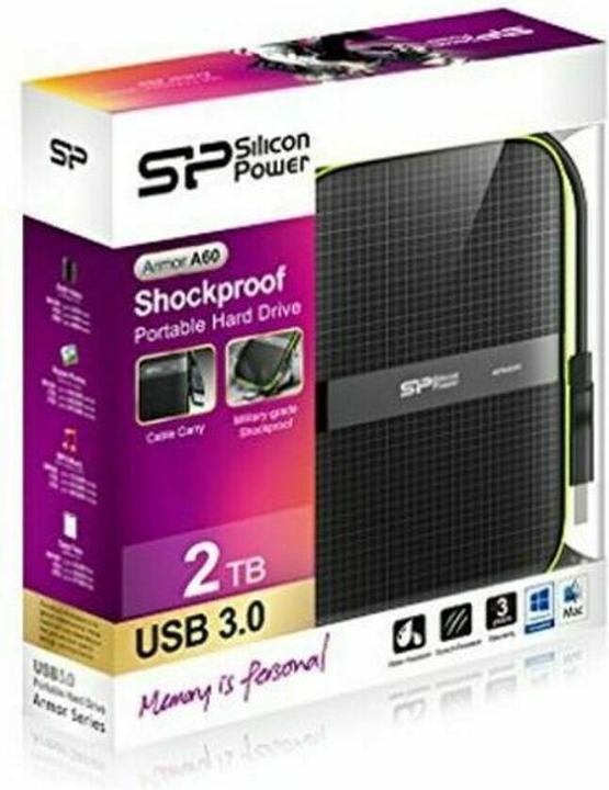 Productafbeelding Silicon Power Armor A60 2TB USB 3.0 2.5 SP020TBPHDA60S (2 TB)