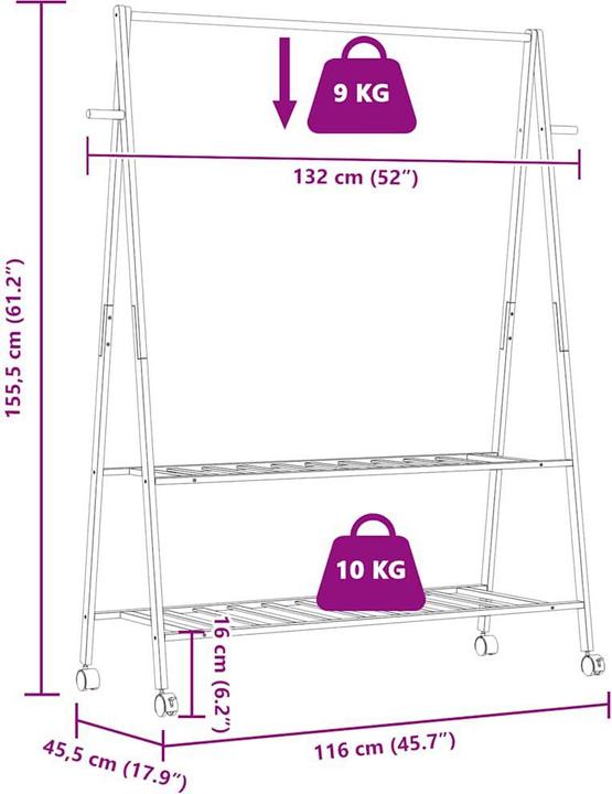 Image du produit vidaXL Kleiderständer