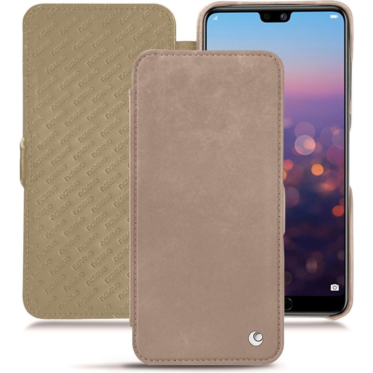 Noreve Lederschutzhülle horizontal (Huawei P20 Pro), Smartphone Hülle, Beige
