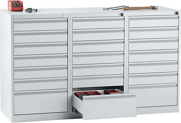 Produktbild eurokraft basic Schubladenschrank, Stahl (150 cm, 90 cm)