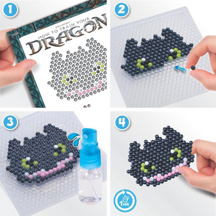 Actual product image Epoch Aquabeads Dragons Keychains Set