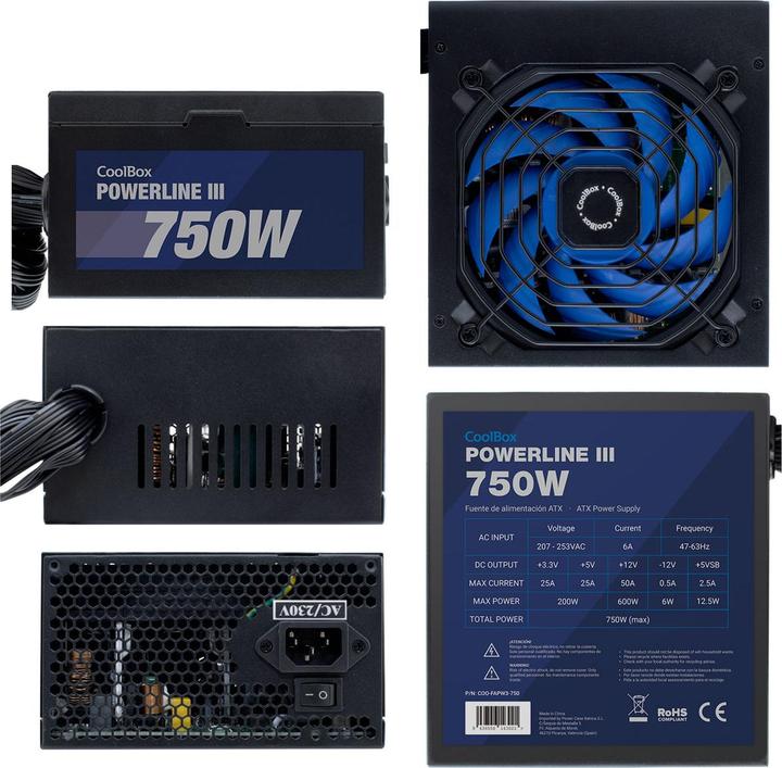 Actual product image CoolBox Powerline III 750 (750 W)