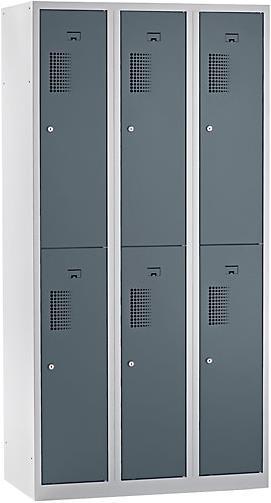 Actual product image eurokraft basic Locker, 6 compartments, width 900 mm (90 cm, 180 cm)