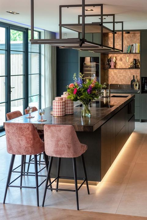 Immagine prodotto Richmond Interiors Sgabello da bar Brooke rosa 98 (set di 2)