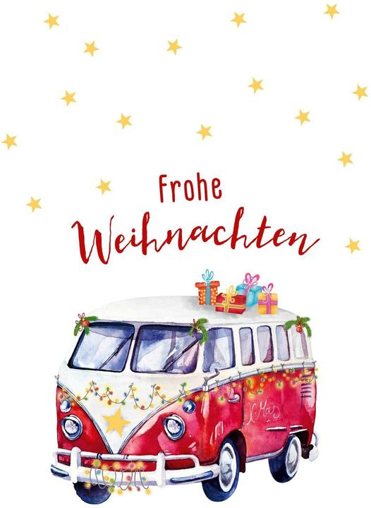 Actual product image ABC Christmas card Merry Christmas VW Bus (1 pcs.)