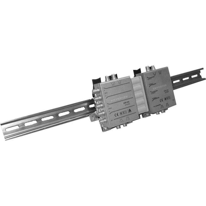 Kathrein ZAH 05 Set di montaggio su guida top-hat per matrici satellitari ZAH 05 e amplificatori delle serie, Accessori per TV, Argento