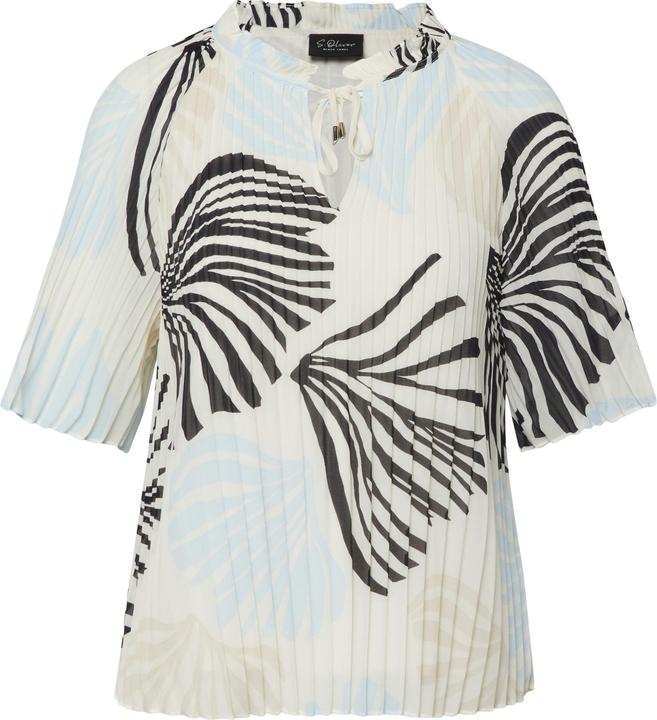Immagine prodotto s.Oliver Bluse Festliche Chiffon-Bluse mit Plissee und Rüschen (48)