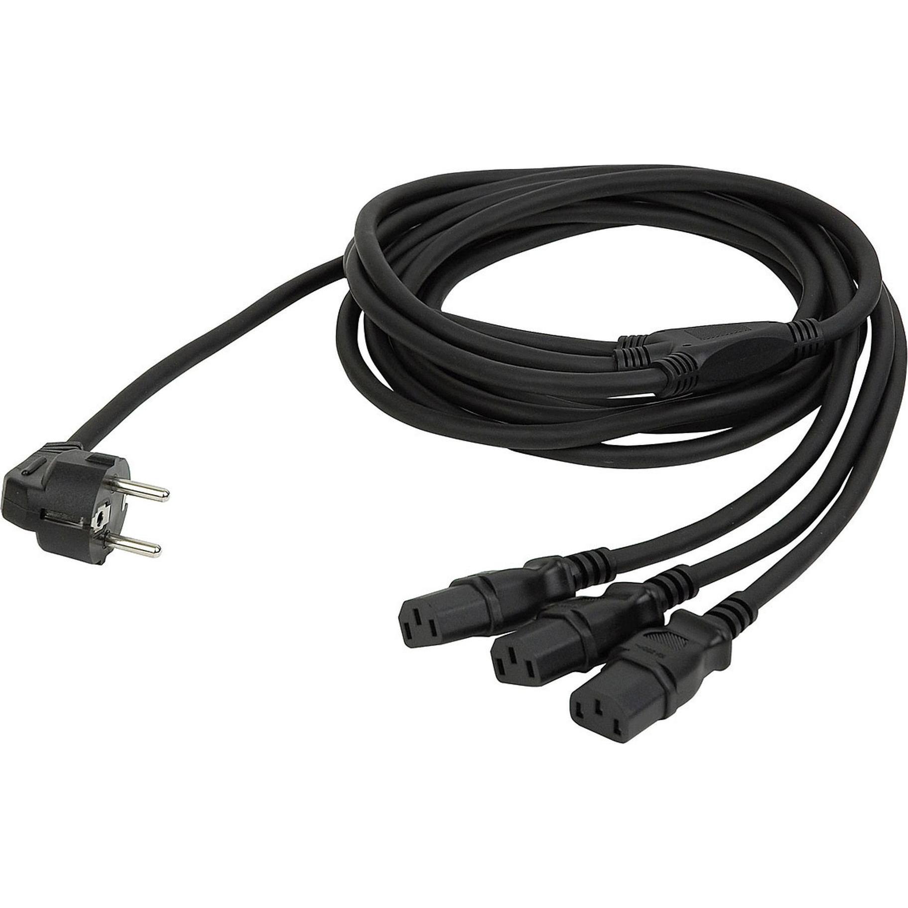 Showtec, Verlängerungskabel, to 3 IEC Splitter (3 m)