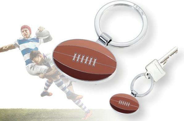 Actual product image Troika RUGBY Porte-clés ballon de rugby, marron/argenté