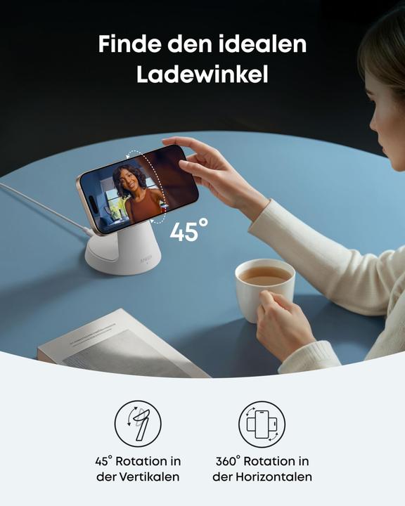 Produktbild Anker MagGo 3-in-1 Charging Station wireless white (15 W)