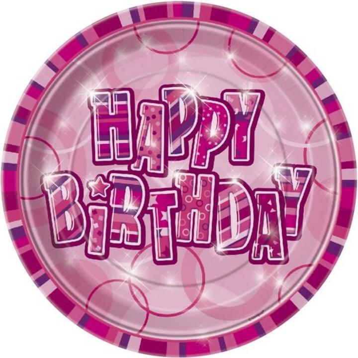 Immagine prodotto Universal Textiles Piatto unico di carta rosa 23 cm 8 pezzi (8 x)