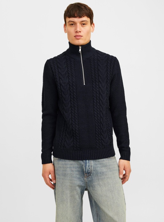 Produktbild Jack & Jones Einfarbig Viertel-Reissverschluss Viertel-Reissverschluss (L)