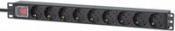 Actual product image Intellinet 19" 9-way socket strip / PDU, protective contact, 1 U