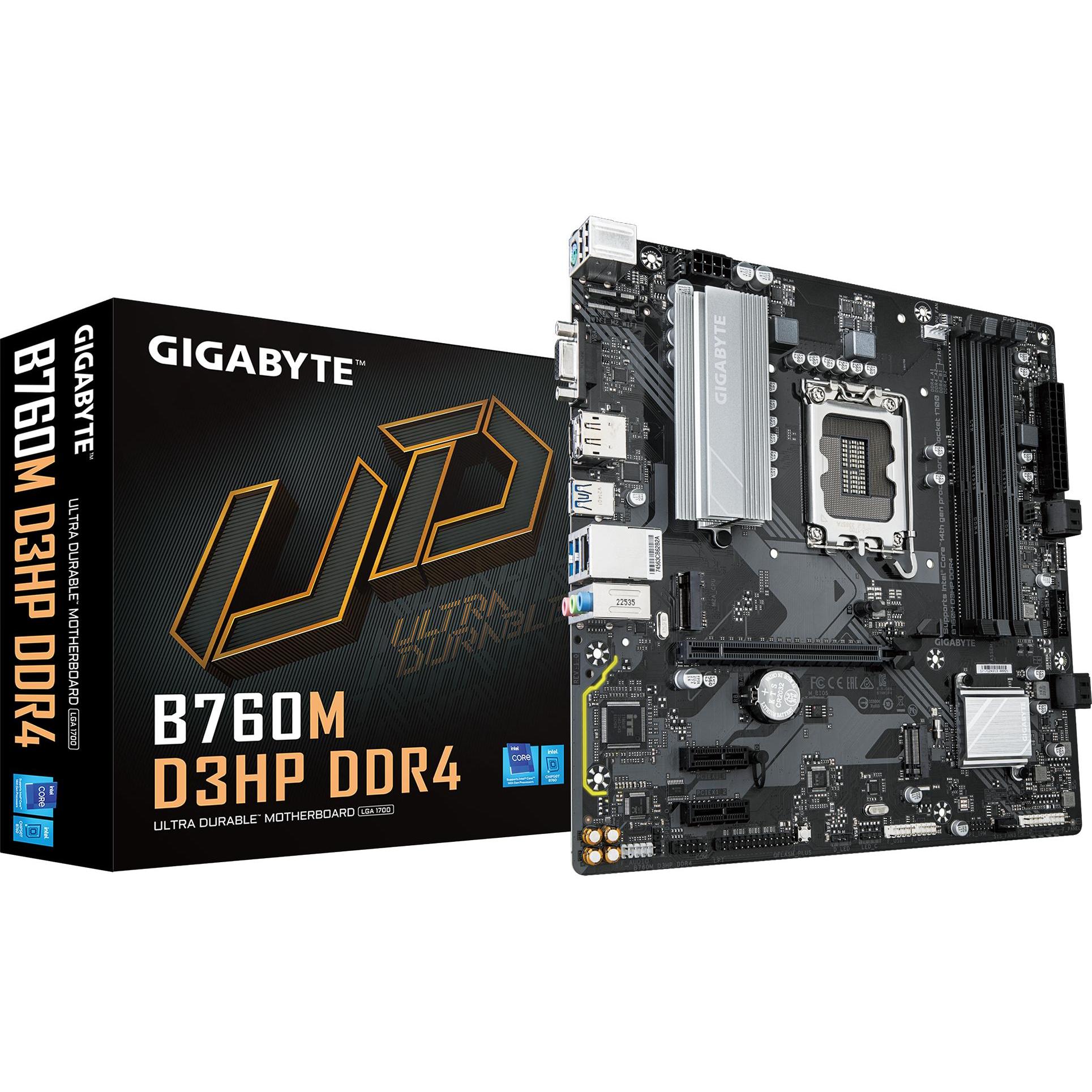 Gigabyte B760M D3HP DDR4 (LGA 1700, Intel B760 Express, mATX), Mainboard