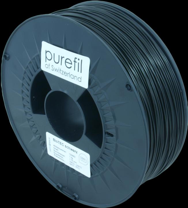 Purefil Filament (bioTEC, 1.75 mm, 1000 g, Schwarz)