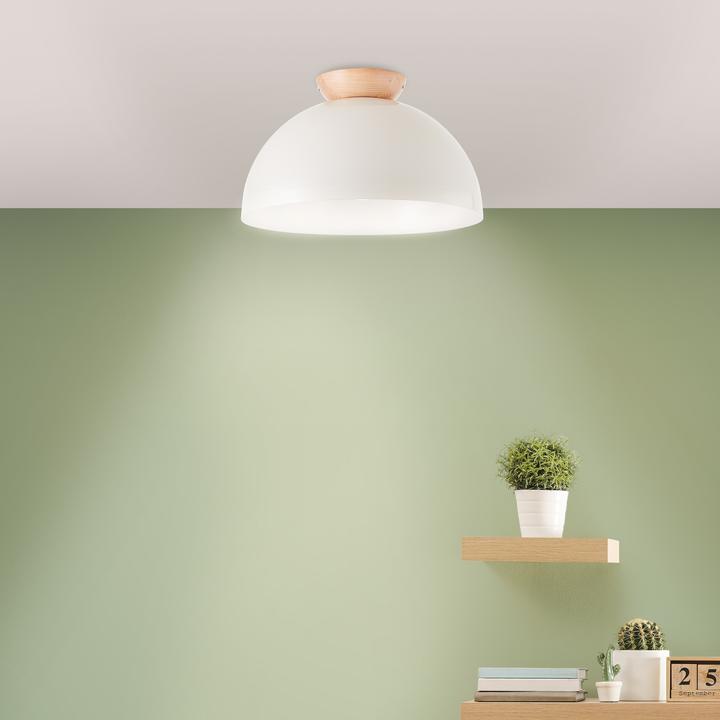 Actual product image Brilliant Nalam Deckenleuchte 35cm holz hell/grau Mass: 20.5x35 (E27)