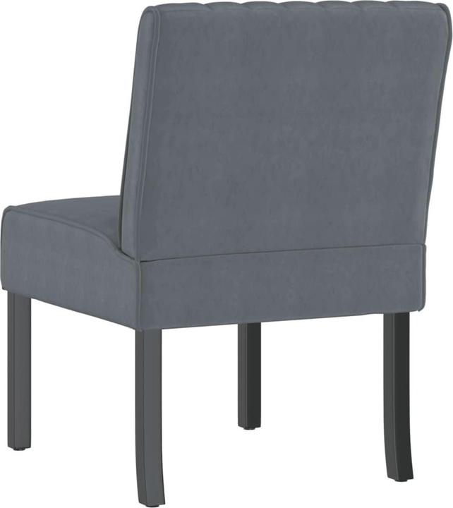 Actual product image vidaXL Polsterstuhl Dunkelgrau Samt