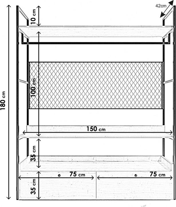 Image du produit Kalune Design Katja (50 x 40 x 180 cm)