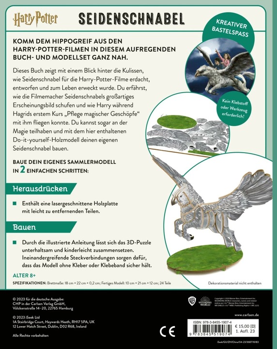 Actual product image Harry Potter - Seidenschnabel - Das offizielle Buch mit 3D-Puzzle Fan-Art (German, Revenson, Jody, 2023)