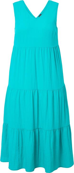 Produktbild Ulla Popken Stufen-Maxikleid, A-Linie, V-Ausschnitt, ärmellos (48)