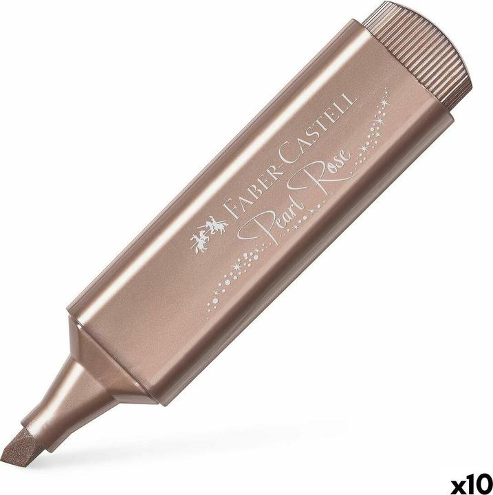 Produktbild Faber-Castell Textmarker TL 46 Metallic, 3 Strichstärken: 1/2/5 mm, Tinte auf Wasserbasis, 4/10 S... (10x)