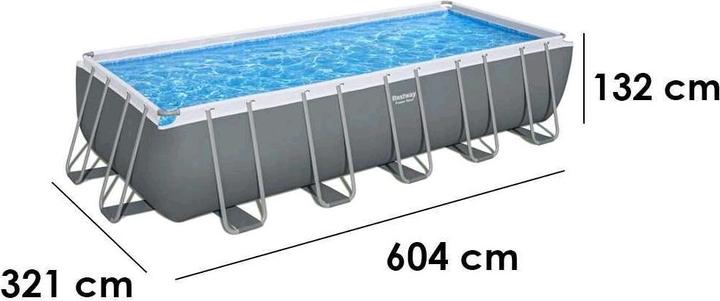 Actual product image Bestway Power Steel rectangular pool 549 x 274 x 132 cmDark grey