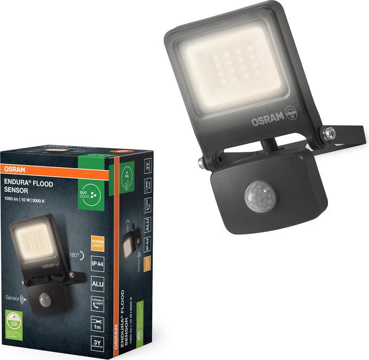 Image du produit Osram LED Aussenleuchte ENDURA Flood Sensor Warm White PCR Warm weiss 4099854487088 (1000 lm, IP65)