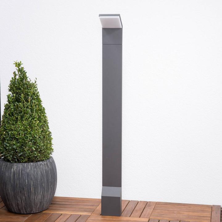 Actual product image Lucande Nevio LED garden light H100 Graphite (680 lm, IP54)