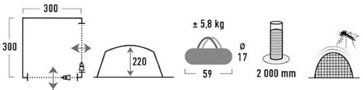Productafbeelding High Peak Pavillo (300 cm, 300 cm)
