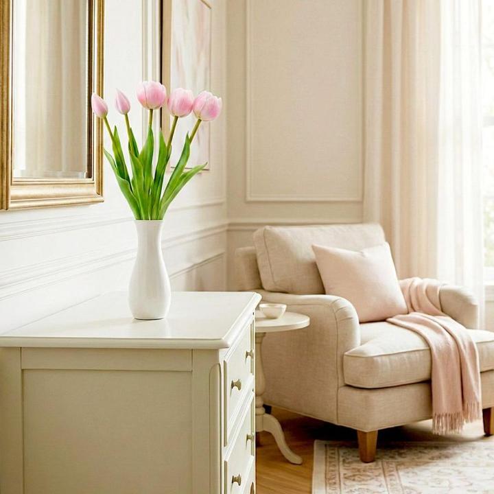 Produktbild Saska Garden Bukiet 5 Tulipanów Piwoniowych Różowych 39cm Jak żywych Dekoracja Wiosenna