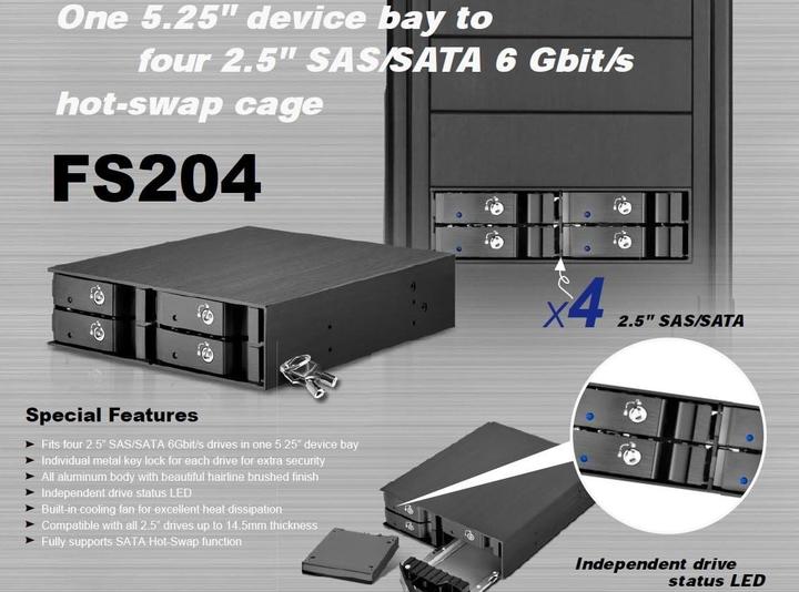 Actual product image Silverstone FS204 enclosure for storage drives