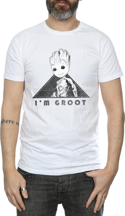 Actual product image Mens Guardians Of The Galaxy Vol. 2 Groot Mono Triangle T-Shirt (XXL)