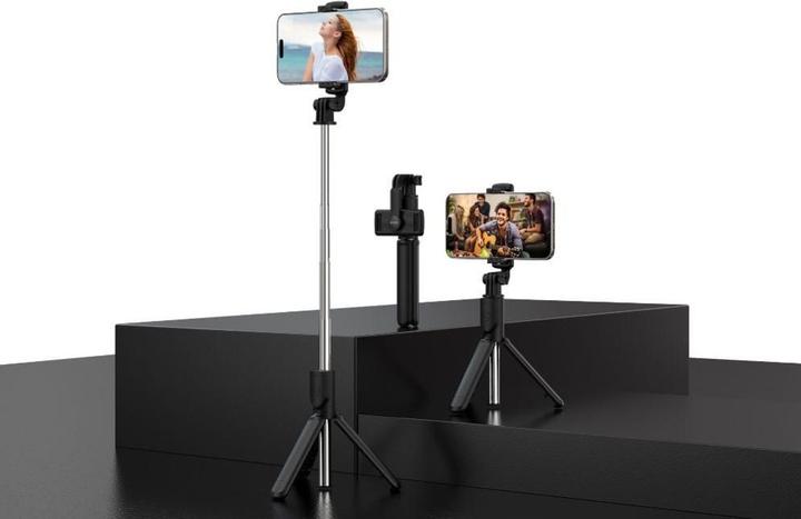 Actual product image Devia selfie stick Bluetooth tripod ES083 black