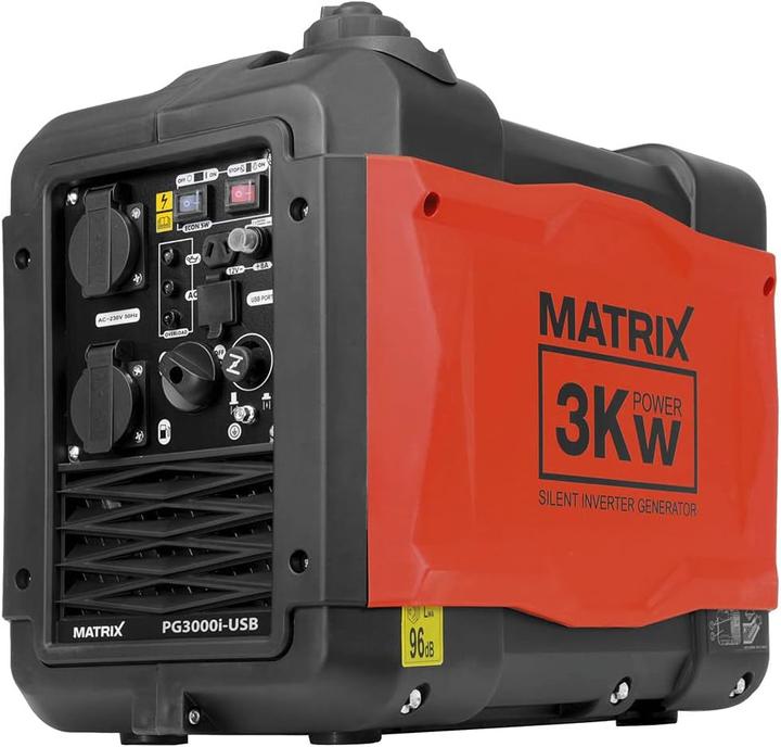 Matrix Groupe électrogène de secours 2x USB | PG 3000i-USB | 3000 watts | 4 temps | 2x230V (4 l)
