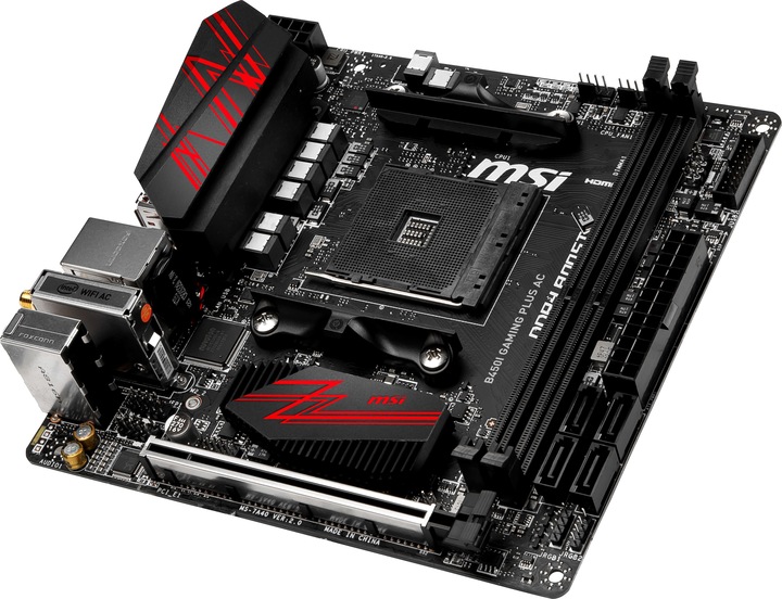 Image du produit MSI B450I Gaming Plus AC (AM4, AMD B450, Mini-ITX)