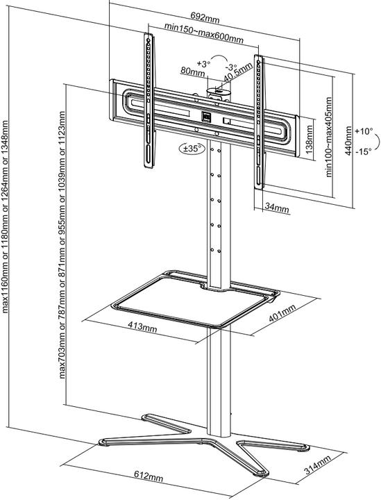 Actual product image One for All Solid WM4672 (31", 25 kg)