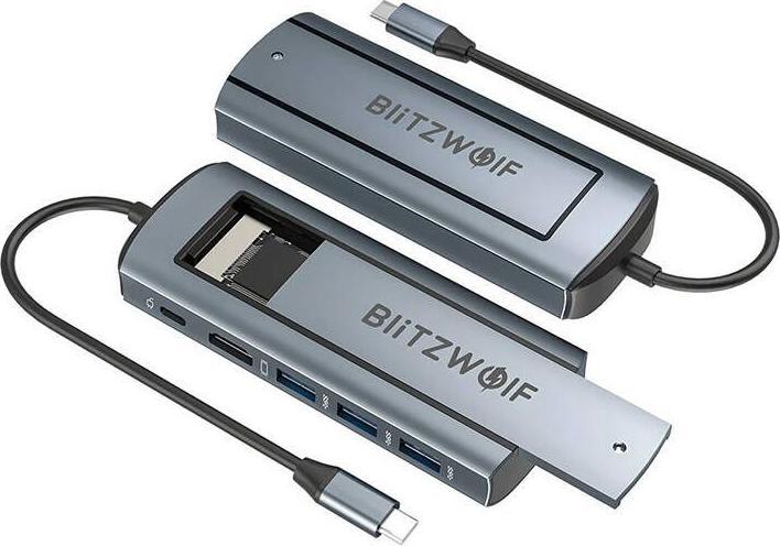 Actual product image BlitzWolf Adaptér 6w1 HUB BW-Neo TH13 (USB-C, 6 ports)