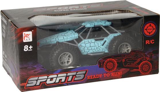 Actual product image RC-controlled car with smoke function - blue