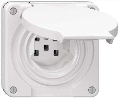 Immagine prodotto Feller Presa di corrente T25 UP bagnata IP55/21 bianco